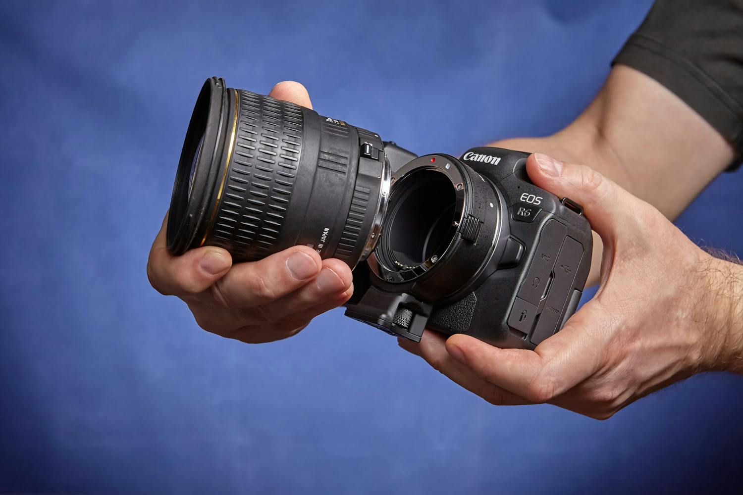 adapter objektiv Sovitin, objektiivi ja kamera